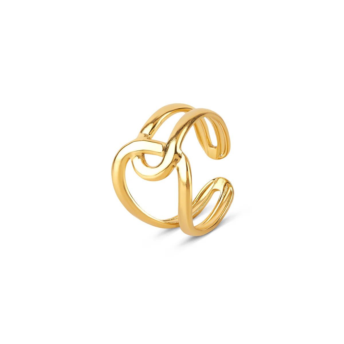 Adjustable Abstract Link Ring