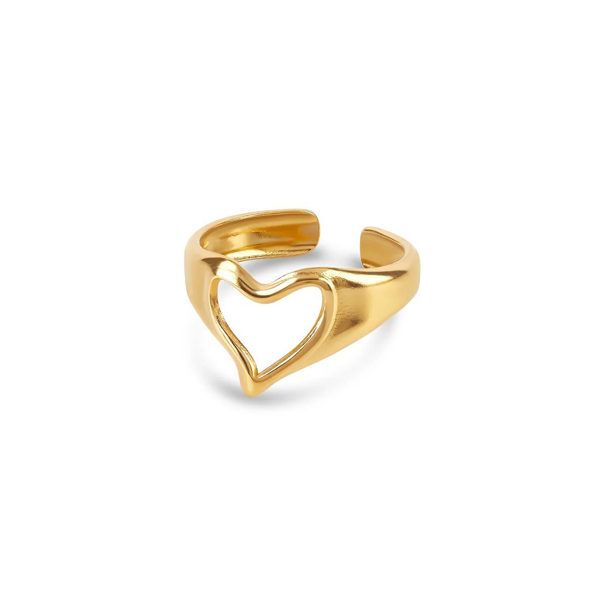 Adjustable Abstract Heart Ring