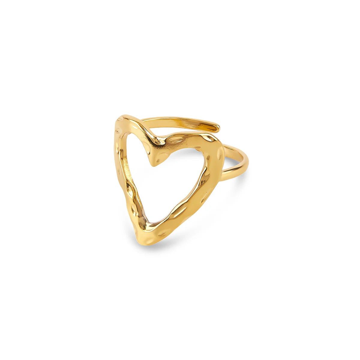 Adjustable Organic Heart Ring