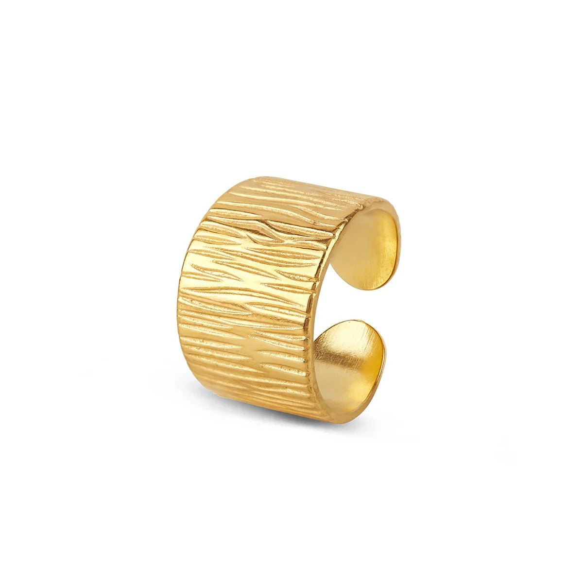 Adjustable Wide Textured Ring