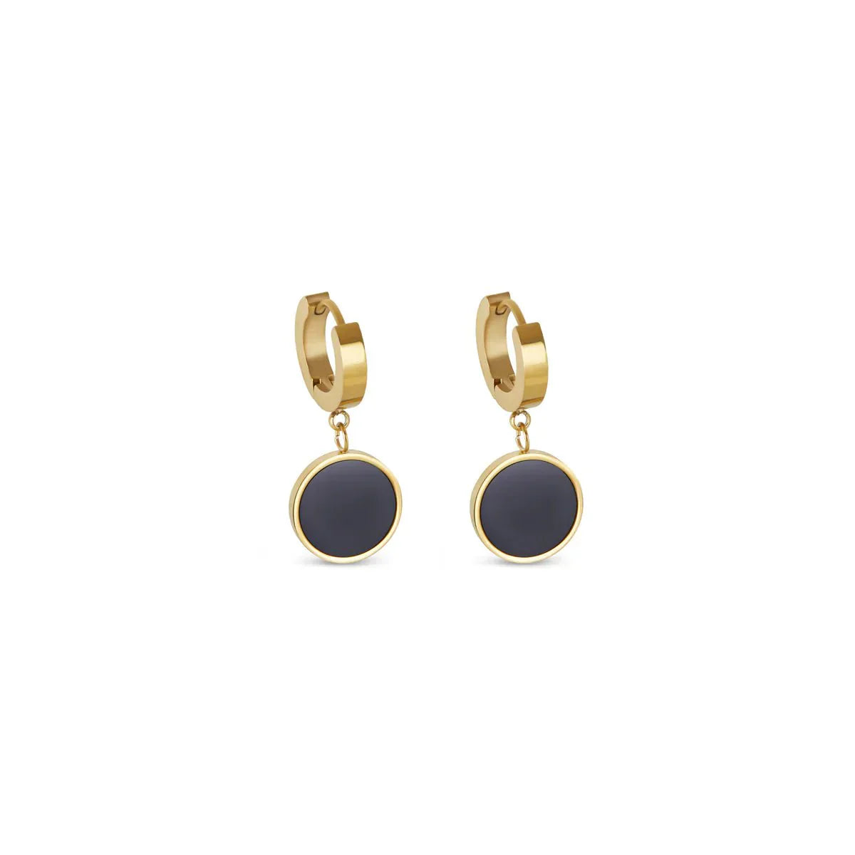 Noir Gold Plated Dangle Earrings