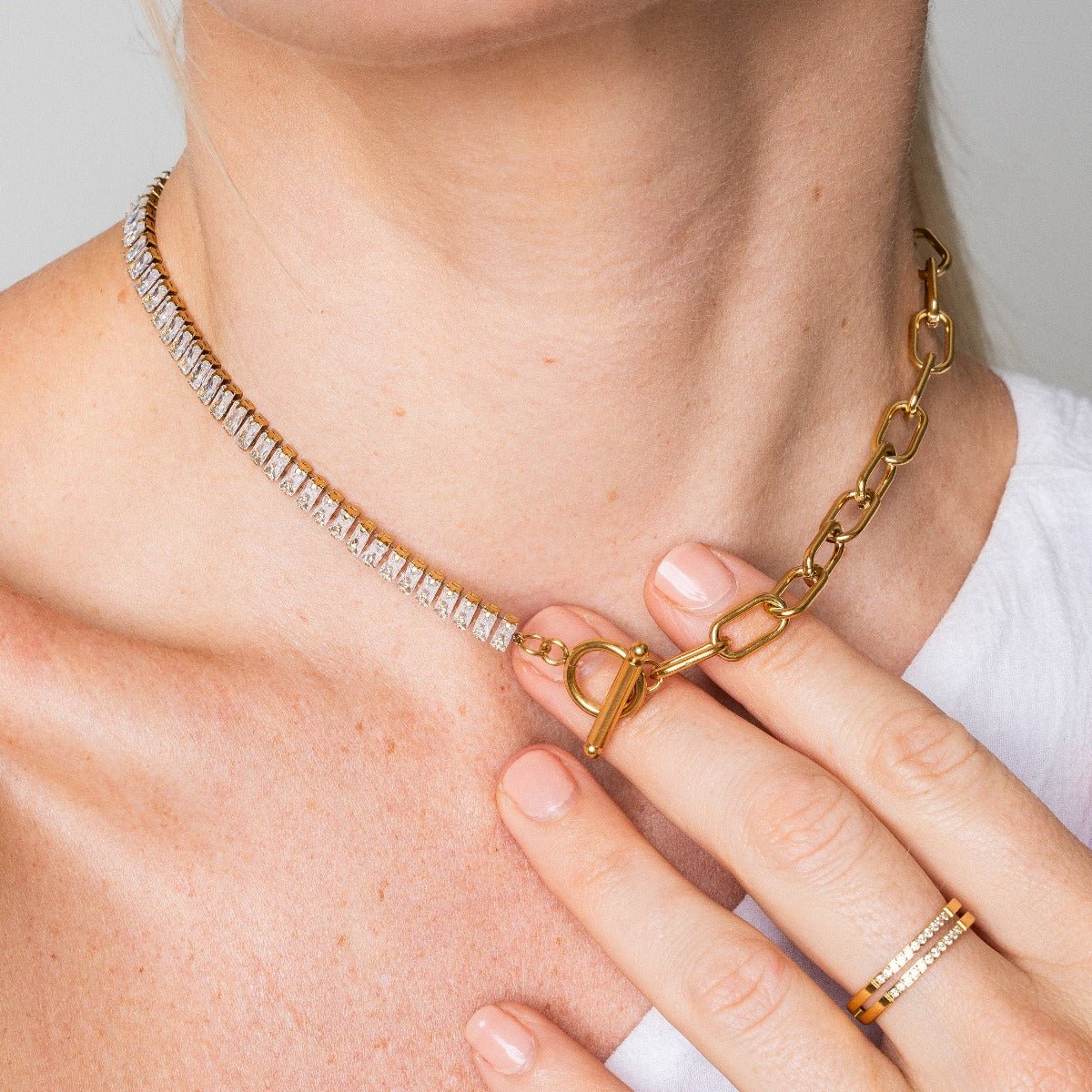 Riviera Baguette Choker Necklace