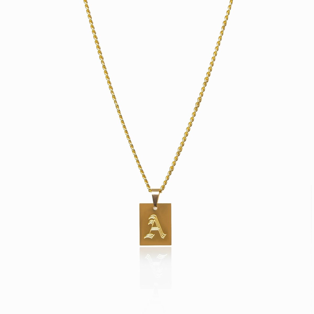 Modern Initial Letter Necklace