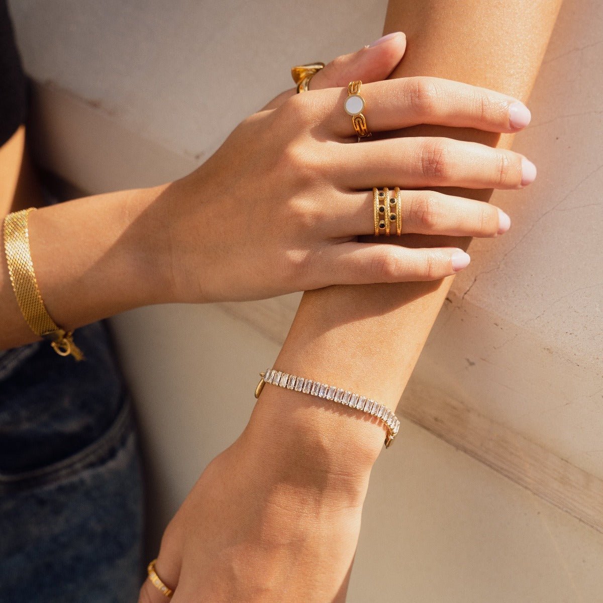 Lock Riviera Baguette Bracelet