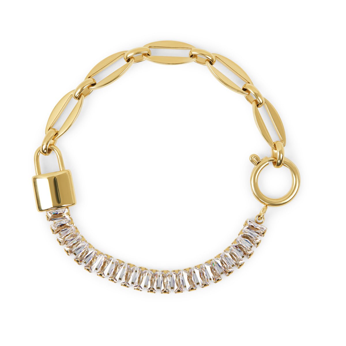 Lock Riviera Baguette Bracelet